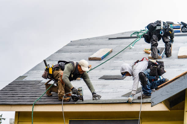 Professional Gutter Installation technician working in Westville, OK